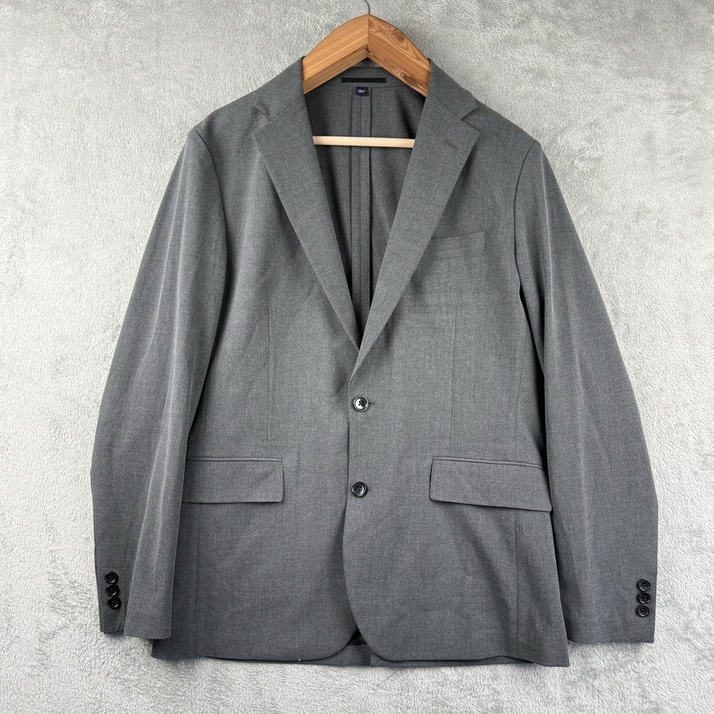 J.Crew Thompson Blazer Mens 40R Gray Viscose Blend Sport Coat Jacket Stretch